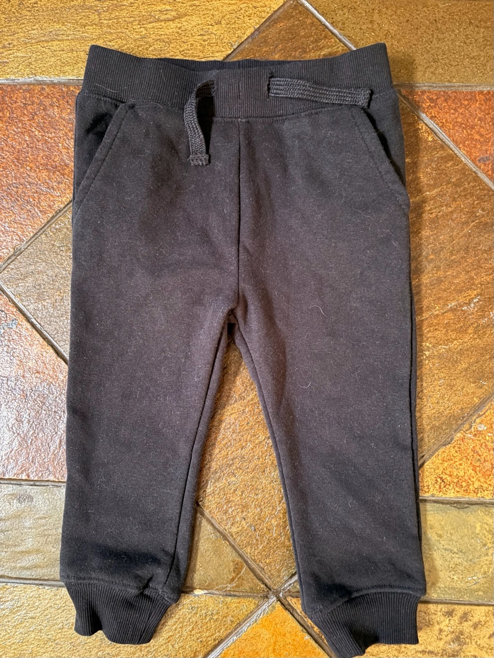 Kids Black Jogger Sweatpants with Drawstring